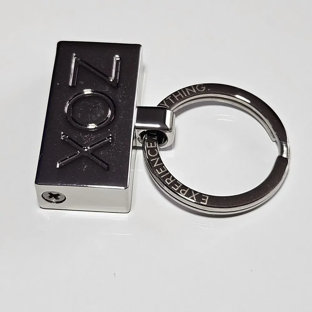 ZOX 'Experience Everything' Single Keychain Chrome metal VOX